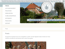 Tablet Screenshot of krummesser-hausaerzte.de
